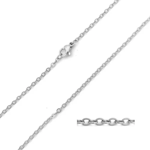 Cadena Acero Inox Eslabon Sencillo Oval para Dije 2 mm (4)