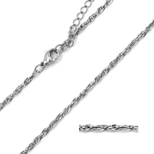 Cadena Acero Inox Oval Delgado Entrelazado (4)