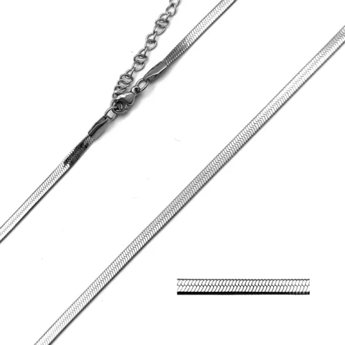 Cadena Acero Inox Planchada Panza de Vibora Elegante (1)