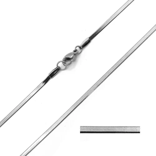 Cadena Acero Inox Planchada Panza de Vibora Elegante (3)