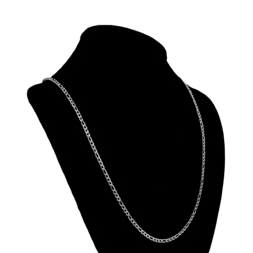 Cadena Acero Inox Plateado 3x1 Sencilla Delgada 3mm (2)