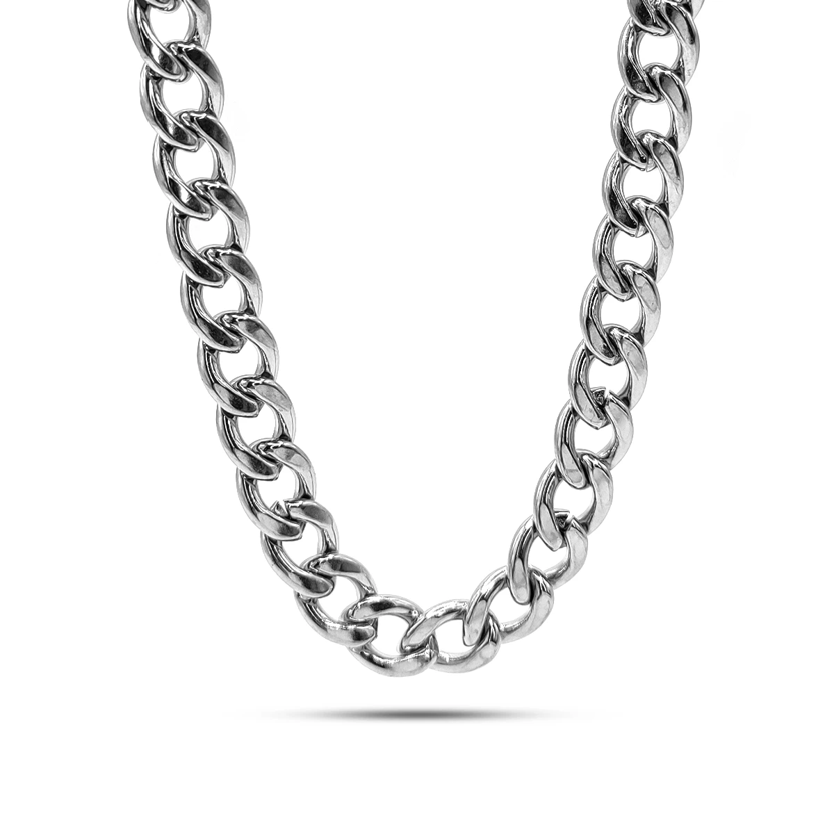Cadena Acero Inox Plateado Cubana Casual 70 cm 3