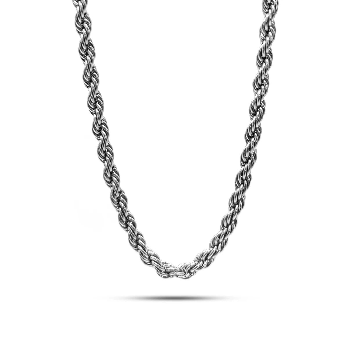 Cadena Acero Inoxidable Torzal Casual Clasico para Hombre 6