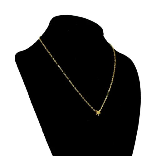 Collar Acero Dorado Mini Estrella de Mar 8 mm (3)
