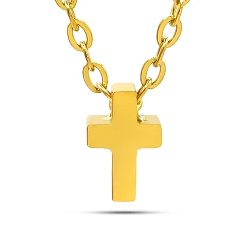 Collar Acero Inox Mini Cactus Cruz Latina Lisa 8 mm (2)