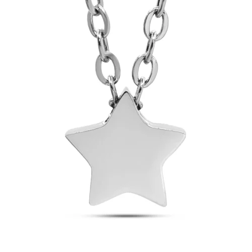 Collar Acero Inox Mini Estrella Sencilla Lisa 8 mm (7)