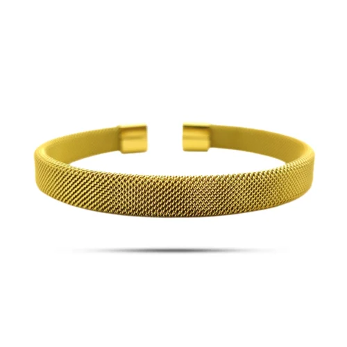 Pulsera Acero Brazalete Ajustable Malla Red Ancho (4)