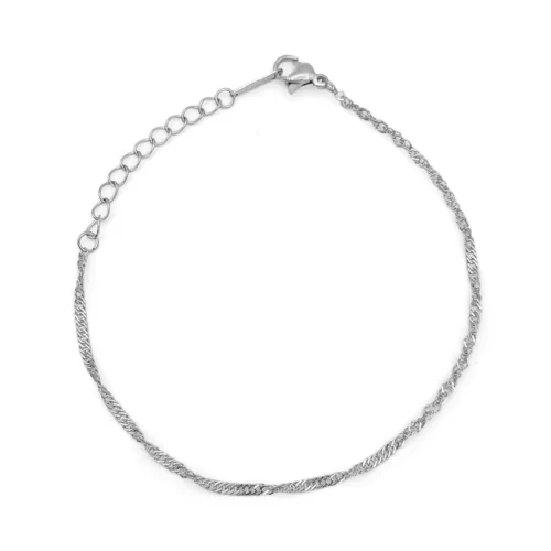 Pulsera Acero Inox Delgada Sencilla Tipo Twist 2 mm (1)