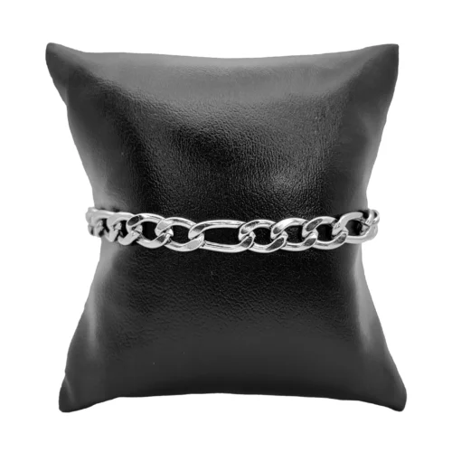 Pulsera Acero Plateado Esclava Sencilla 3x1 7 mm (3)