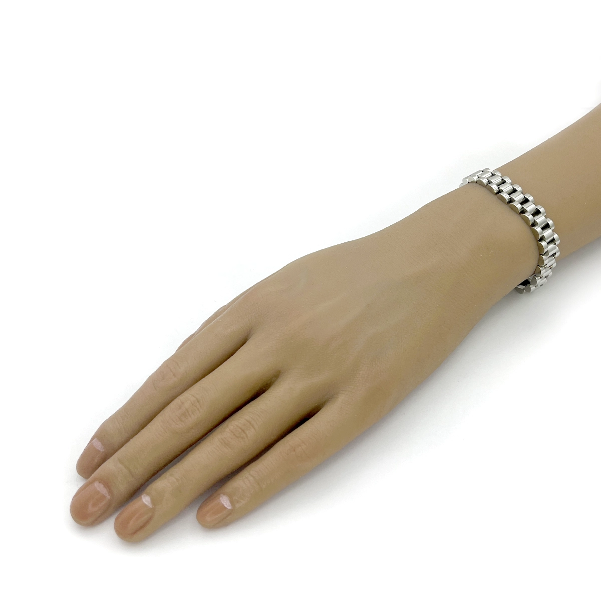 Pulsera Acero Plateado Extensible Reloj Elegante Pulida 8 Pulsera Acero Plateado Extensible Reloj Elegante Pulida - Image 6