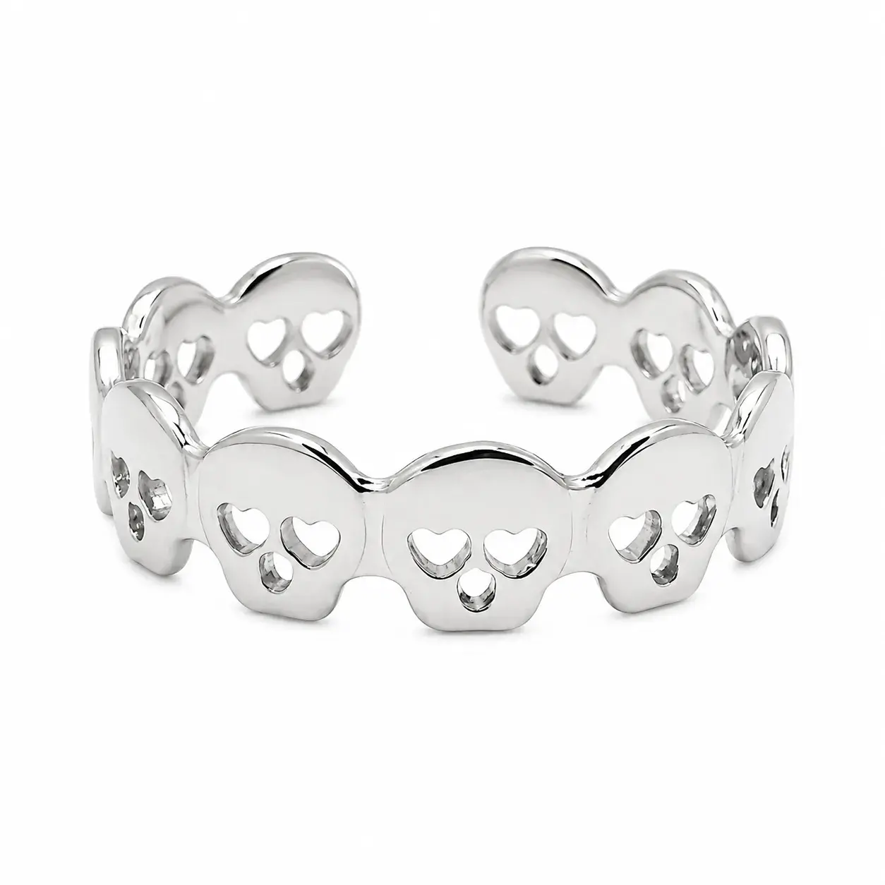 Anillo Acero Inox Calaveras Ojo Corazon 5mm Ajustable 5 Anillo Acero Inox Calaveras Ojo Corazon 5mm Ajustable - Image 3