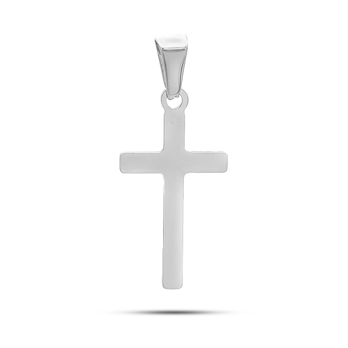 Dije Acero Inox Cruz Latina Sencilla Lisa Pulida 29 mm 1 1