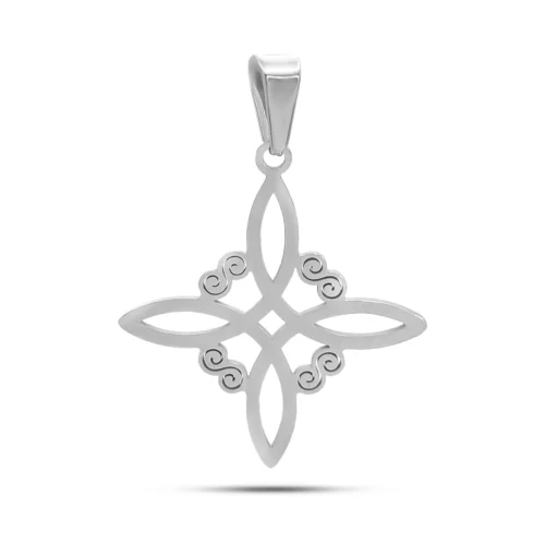 Dije Acero Inoxidable Nudo de Bruja Símbolo Protector (8)