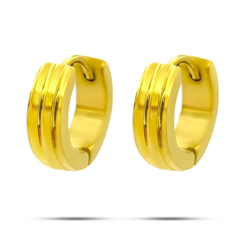 Aretes Acero Arracada Huggies Lineas Verticales Lisas (1)