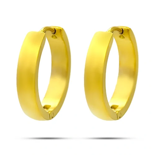 Aretes Acero Casual Arracada Lisa Cierre Huggie 20 mm (3)