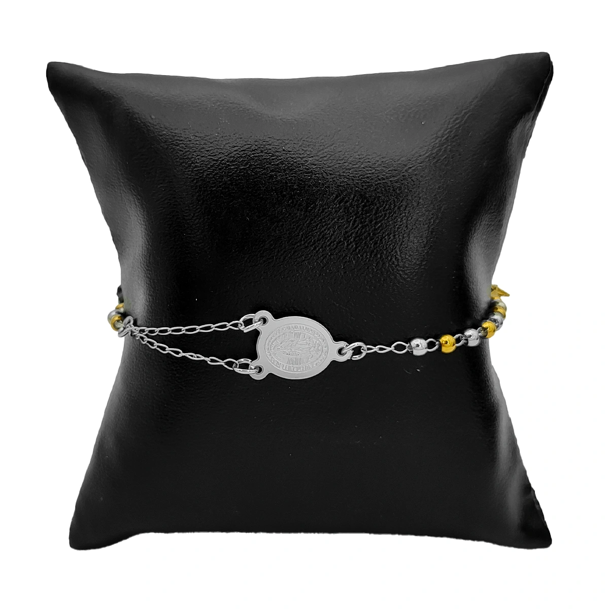 Pulsera Acero Inox Bicolor Misterio Virgen de Guadalupe 1
