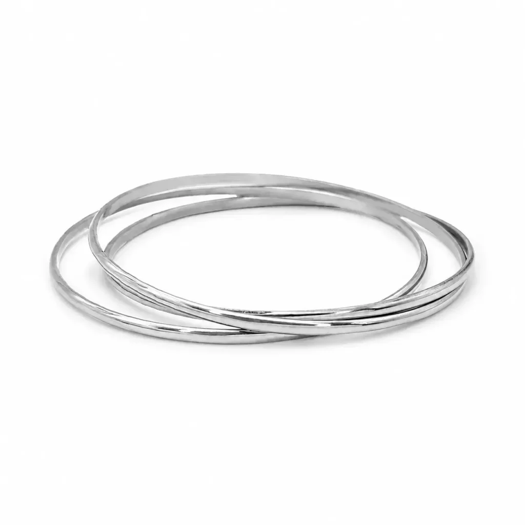 Pulsera Acero Plateado Fin de Semana Delgado Entrelazado 4