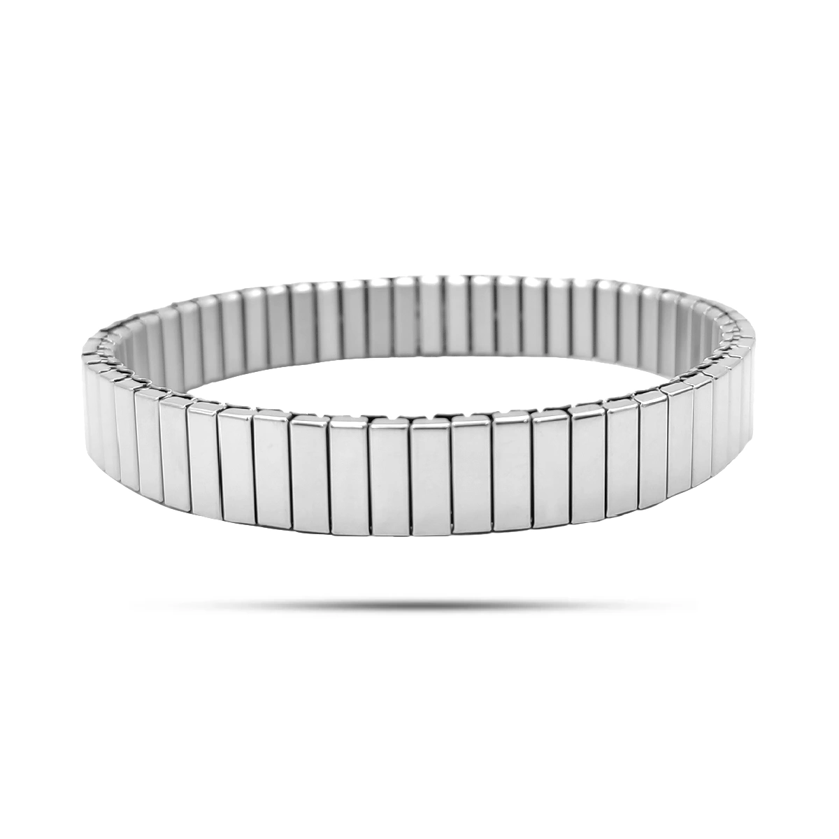 Pulsera Acero Tipo Italiana Elástica Barras Rectangulares 6 Pulsera Acero Tipo Italiana Elástica Barras Rectangulares - Image 4