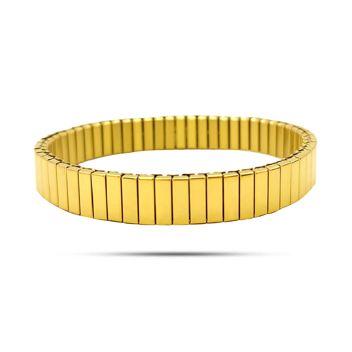Pulsera Acero Tipo Italiana Elástica Barras Rectangulares 5 Pulsera Acero Tipo Italiana Elástica Barras Rectangulares - Image 3