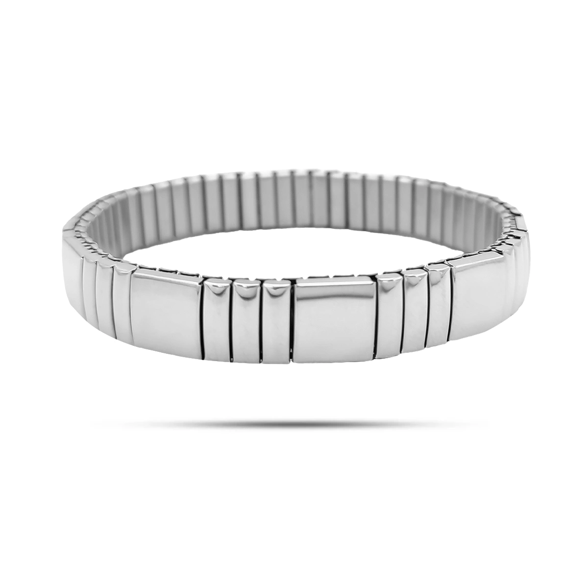 Pulsera Acero Tipo Italiana Elastica Barras Redondeada 1 1